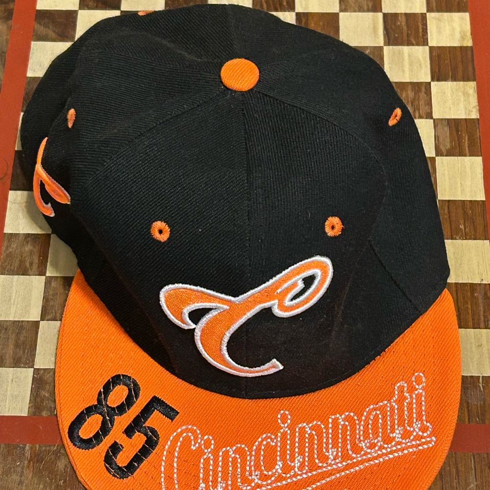 Black and Orange Baseball Cap